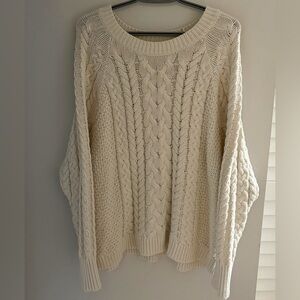 Aerie Cable Knit Sweater L